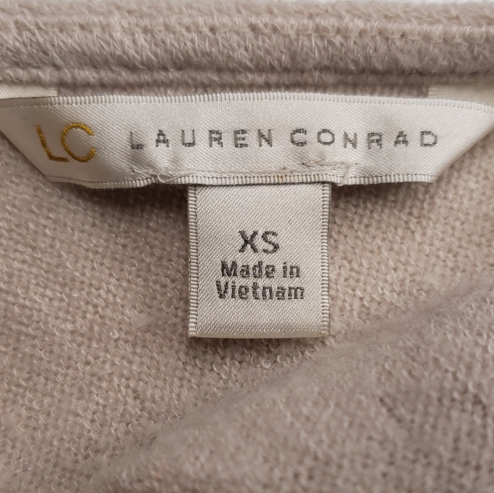 LC Lauren Conrad Cream Sweater with Floral Embroidery - Picture 3 of 5
